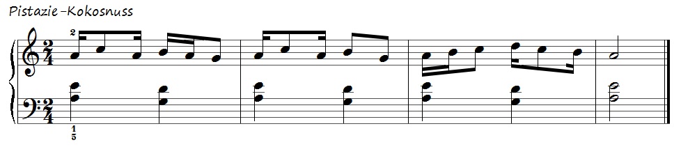 Rhythmus üben, kostenloses Klavierstück, gratis Klaviernoten, Zauberklavier, Sandra Labsch, Download, Erwachsene, Kinder