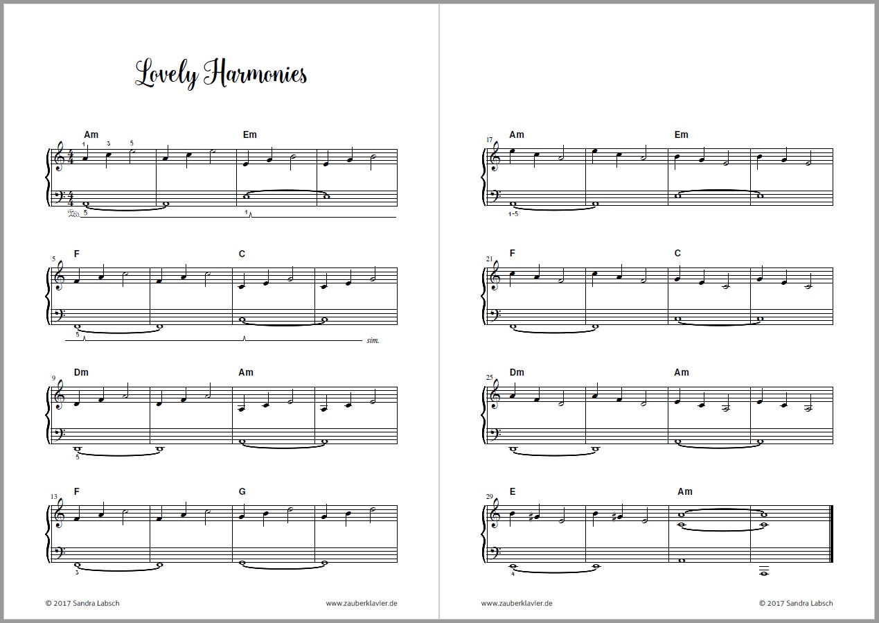 Harmonisch Denken Akkorde Kennenlernen 1 Mit Kostenlosen Klaviernoten Zum Downloaden Der Zauberklavier Blog